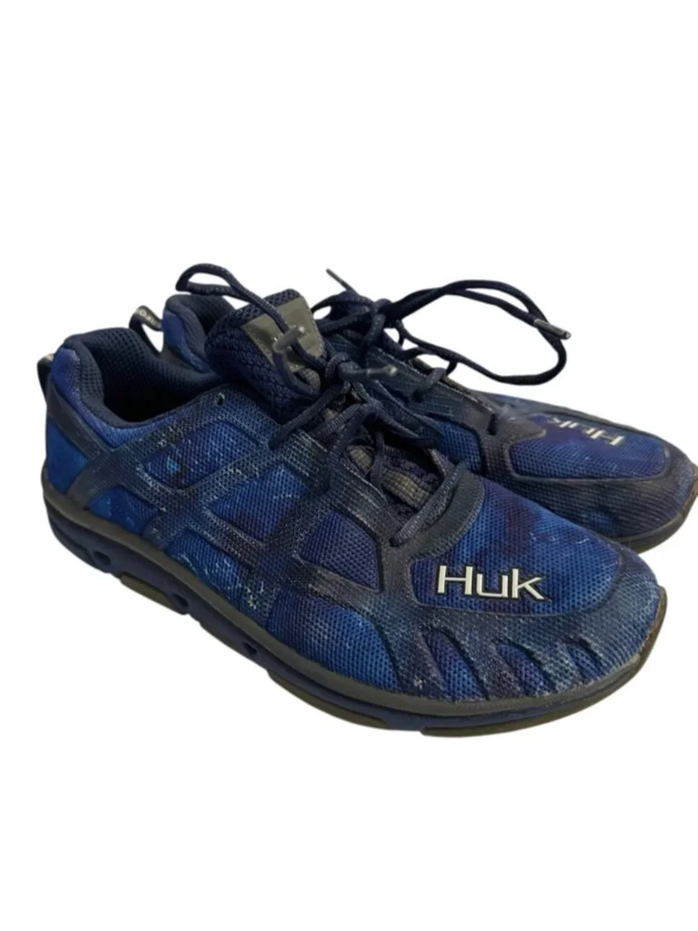 HUK Attack Subphantis Gulf Stream Fishing Shoes Blue Men's 9.5 Water Sneakers